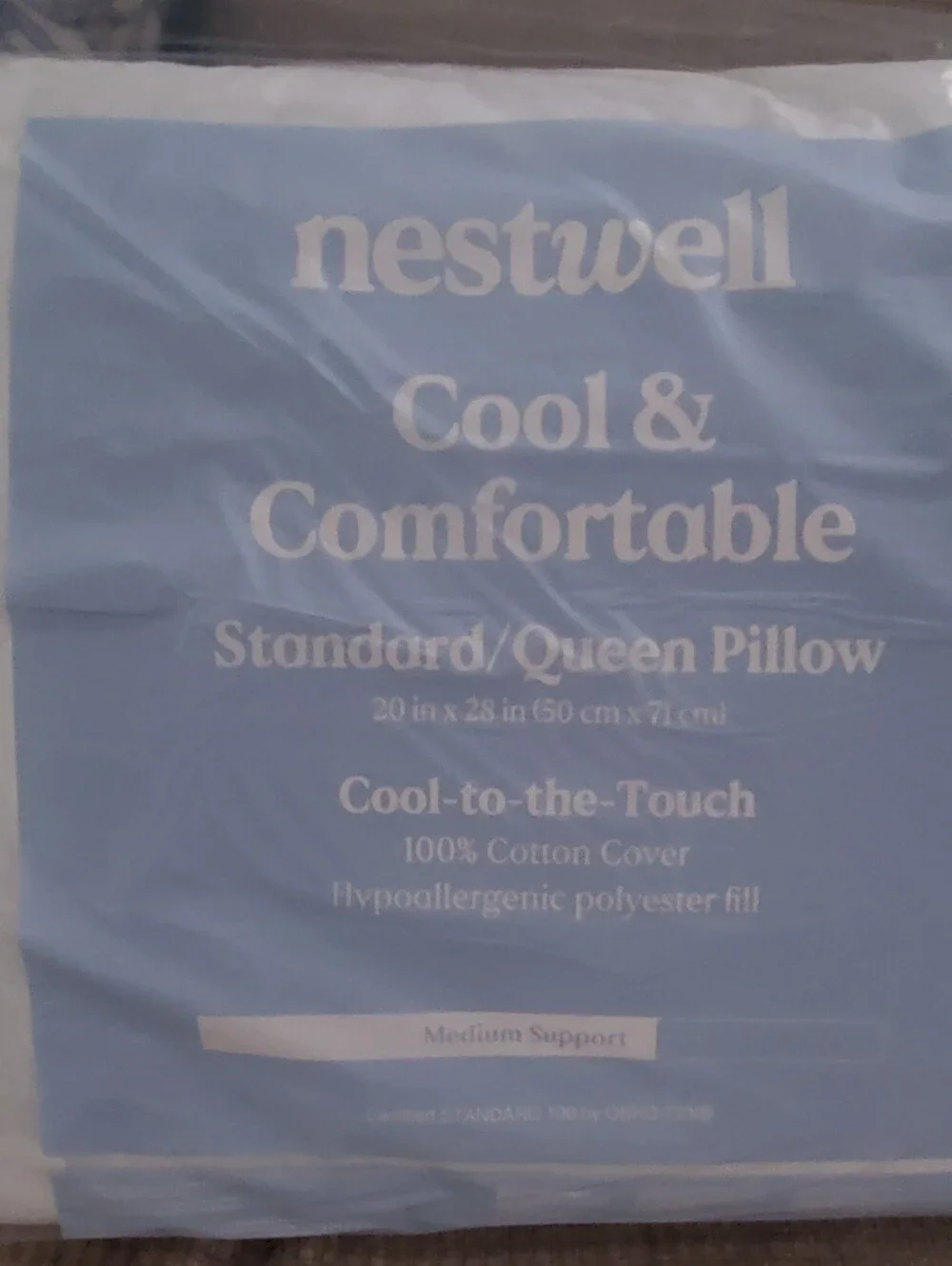 New Nestwell Cool & Comfortable Medium Support White Pillow - Pack of 2
